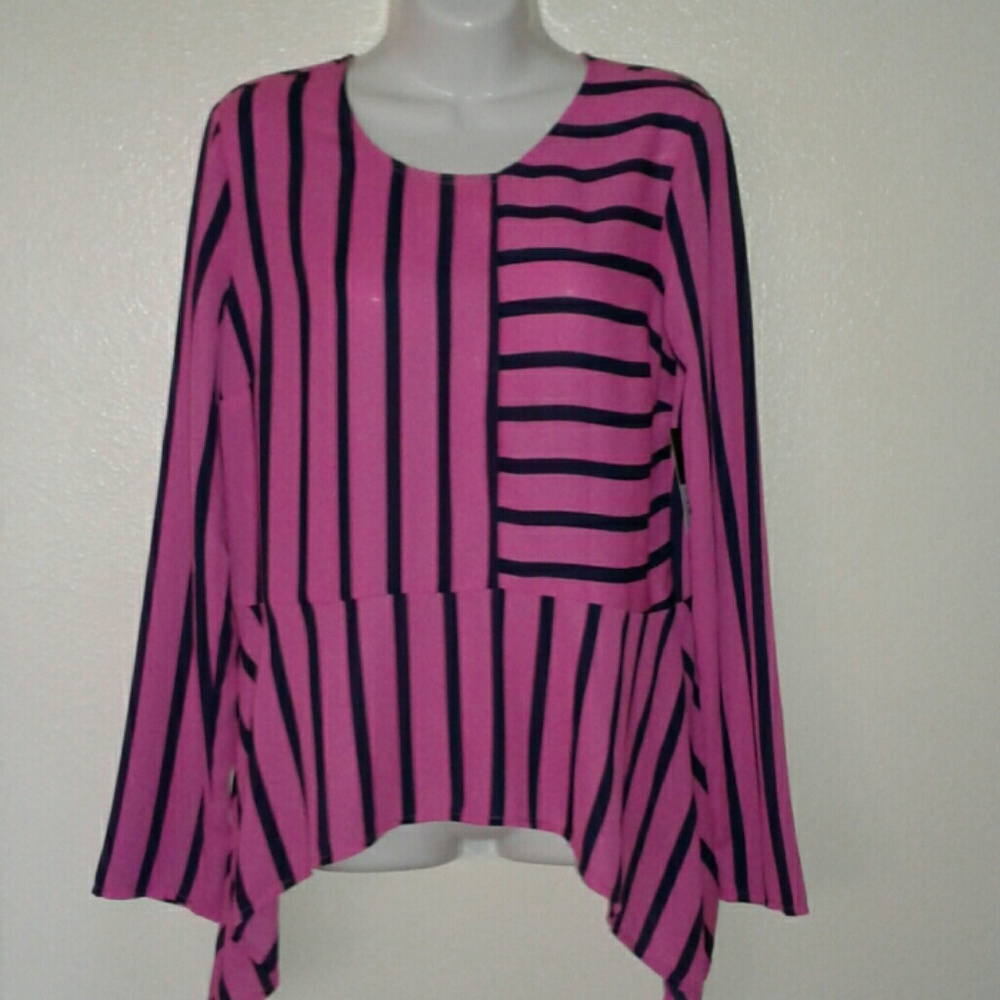 NWT Project Runway Striped Blouse